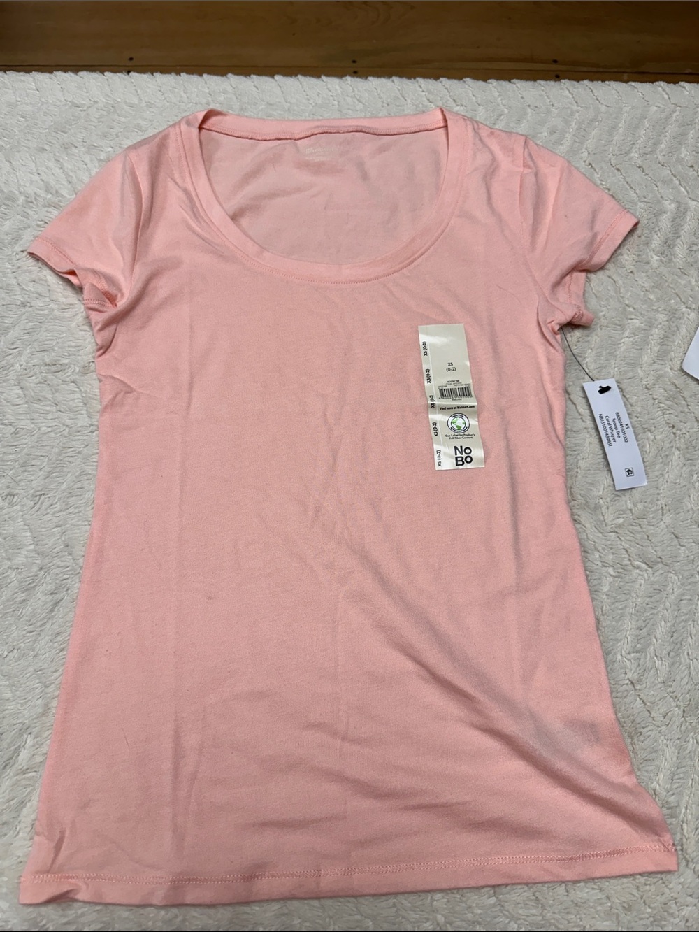 NO BOUNDARIES 2 PACK SEMI FITTED SHORT SLEEVE TEE GRAY & PINK XS NWT (0-2) - Picture 2 of 11